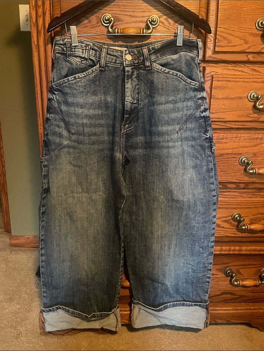 Pilcro Relaxed Fit Washed Blue Men's Jeans